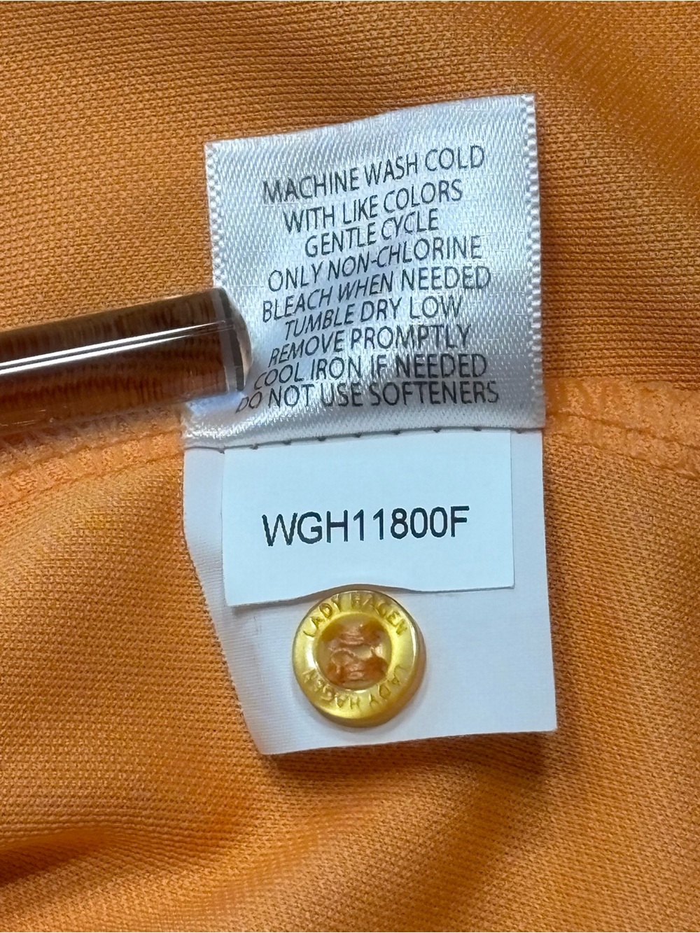 Walter Hagen Women's Clubhouse Pique Sleeveless Golf Polo - Orange - Picture 5 of 5